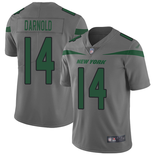New York Jets Limited Gray Men Sam Darnold Jersey NFL Football #14 Inverted Legend